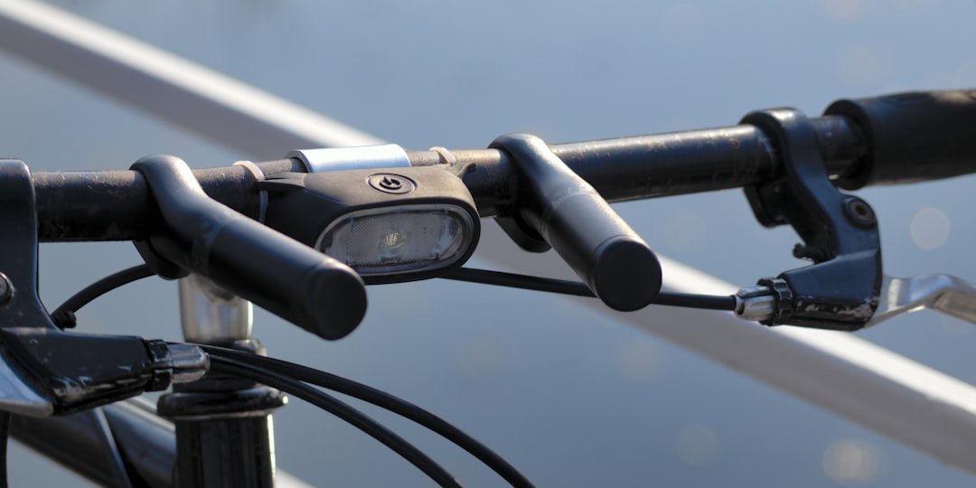 a close-up of a bicycle handlebars