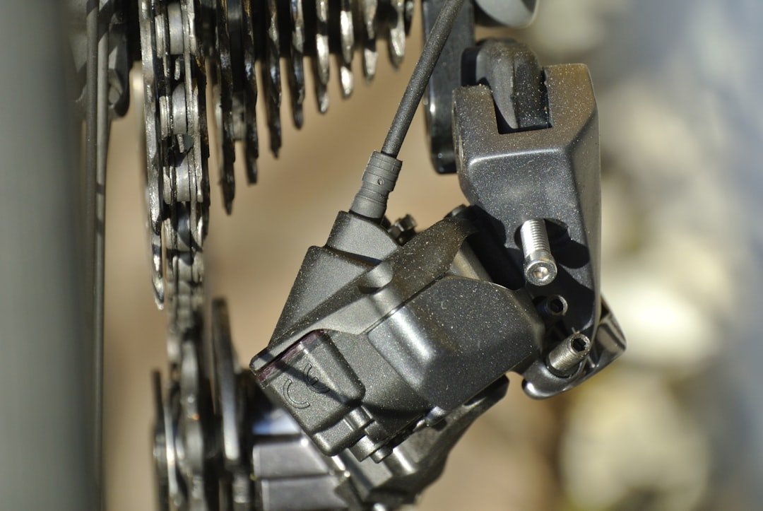a close up of a bike's gears and gears