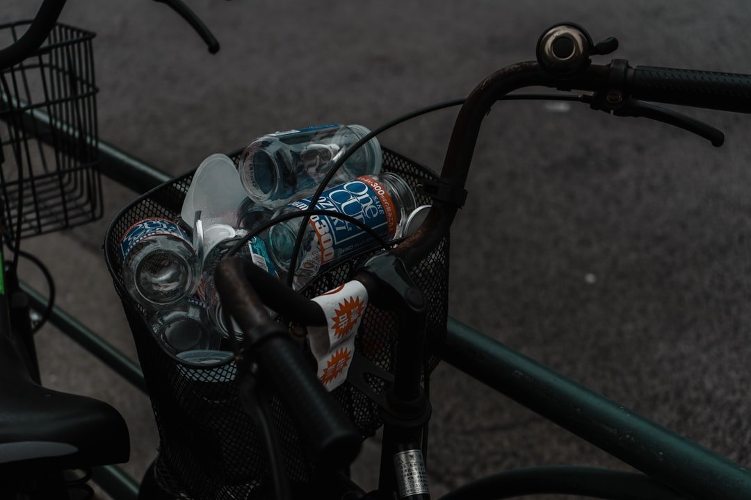 a close up of a bicycle with a basket