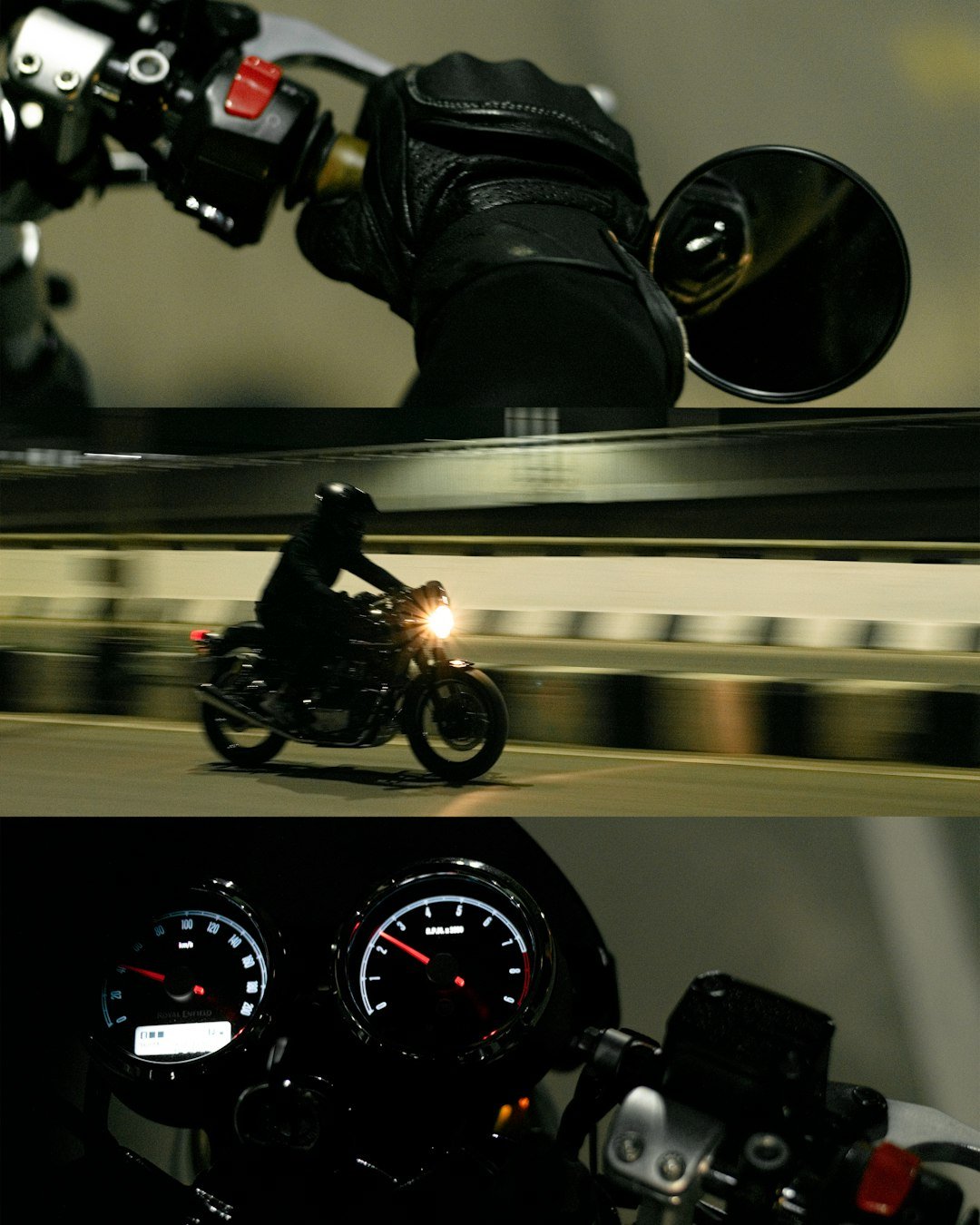 a person riding a motorcycle on a highway